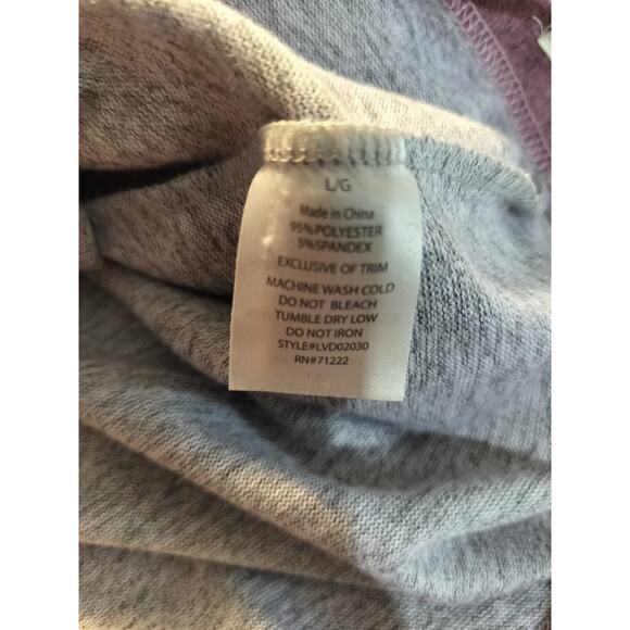 4384) Lucky Brand Ombre Peachy Pink Knit Large Long Sleeve Crewneck Sweatshirt - Picture 7 of 7